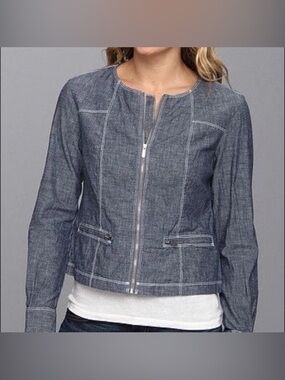 Tommy Bahama Zip-Front Denim-Style Jacket